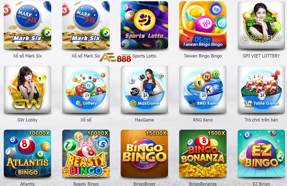 Đa Dạng Các Loại Hình Xổ Số Có Mặt Tại AE888