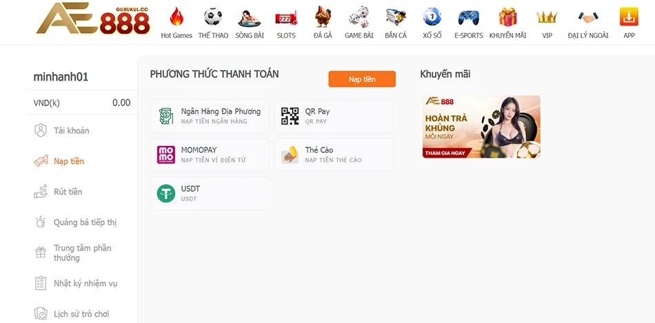 Phong Phú Đa Dạng Phương Thức Nạp Tiền Tại KUBET